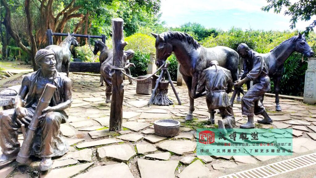 Mô hình tái hiện cảnh mã phu vận chuyển trà trên Trà Mã Cổ Đạo, gắn liền với lịch sử giao thương trà Phổ Nhĩ.