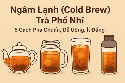 5 cách ngâm lạnh trà Phổ Nhĩ tiện dụng, dễ uống