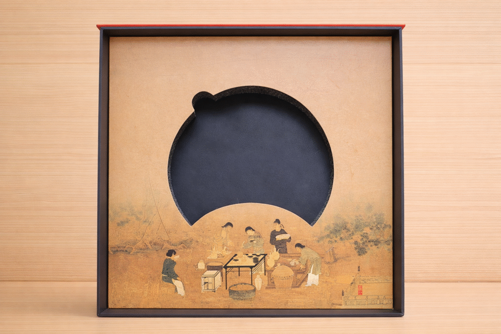 Quà biếu trà Phổ Nhĩ cổ thụ cao cấp từ vùng núi Vân Nam, bánh trà đại diệp trăm năm tuổi, hậu ngọt hồi cam, hương gỗ ấm tự nhiên, đóng hộp sang trọng, tinh hoa trà cao cấp cho mọi dịp biếu tặng.