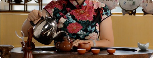 quy trình cách pha trà phổ kiểu Trung Hoa nhĩ bước tráng dụng cụ
