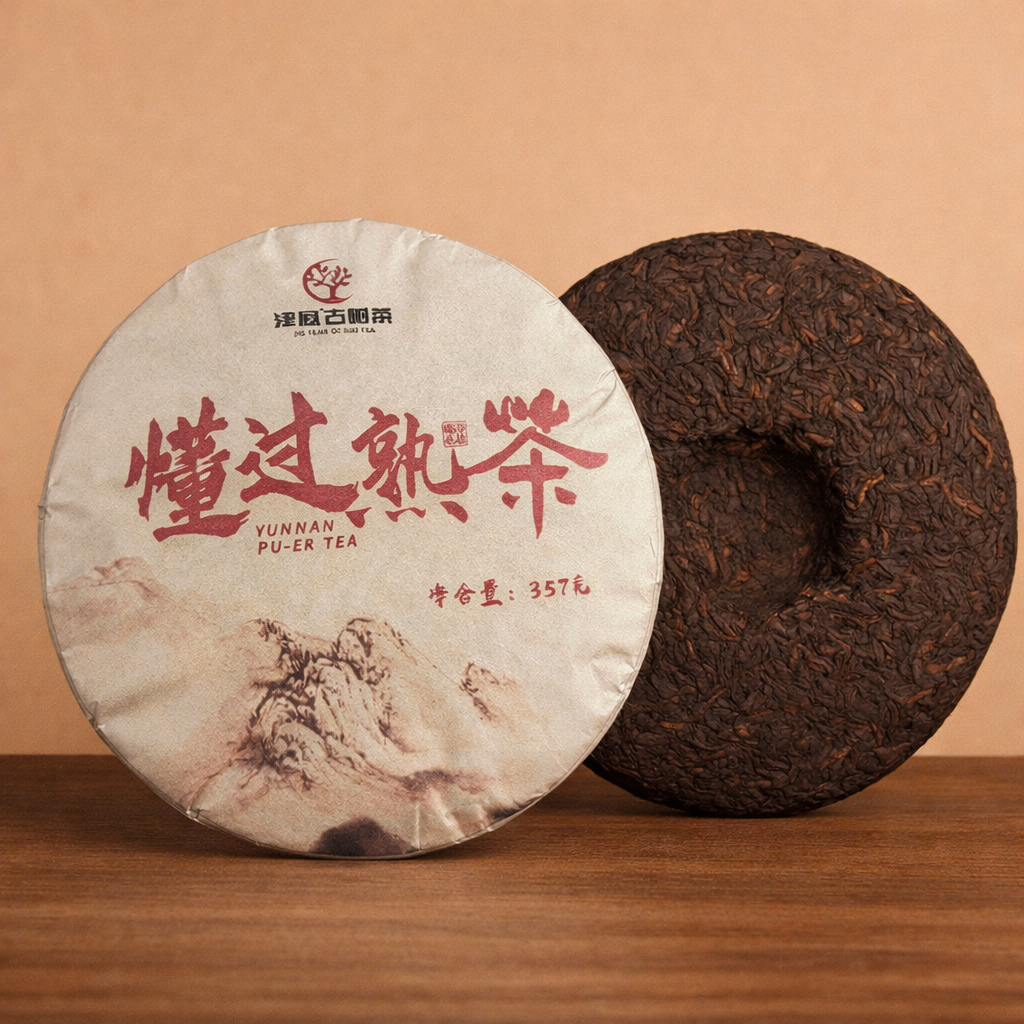 Trà Phổ Nhĩ cổ thụ Đổng Quá Vân Nam, bánh trà núi cao đại diệp chủng với hậu vị khoáng ngọt đặc trưng